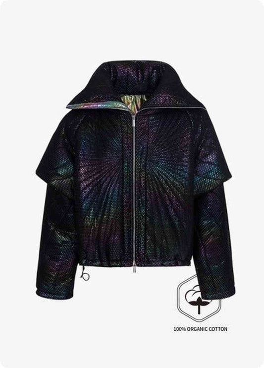 Male Dark Knight Large Collar Alien Short Cotton Jacket