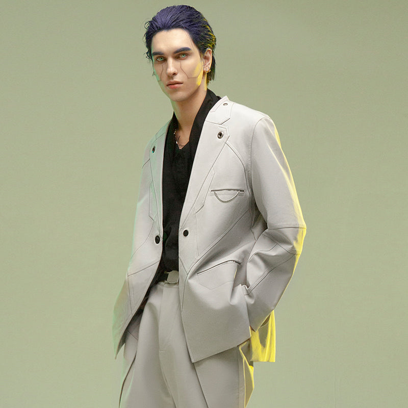 Men's Fashion Minimalist Magnetic Single Button Casual Suit
