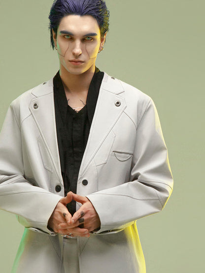 Men's Fashion Minimalist Magnetic Single Button Casual Suit