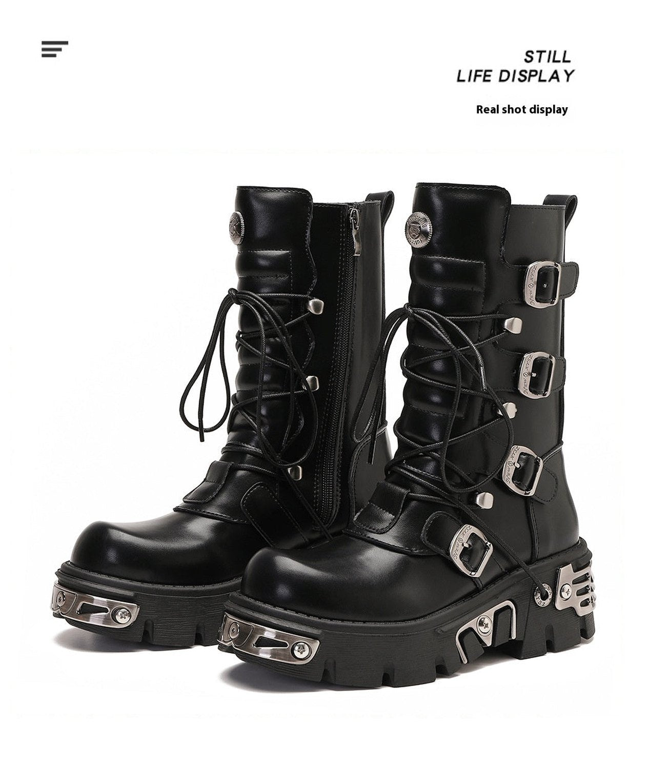 Retro Leisure Cargo Rock High Leg Boot - Viraxa