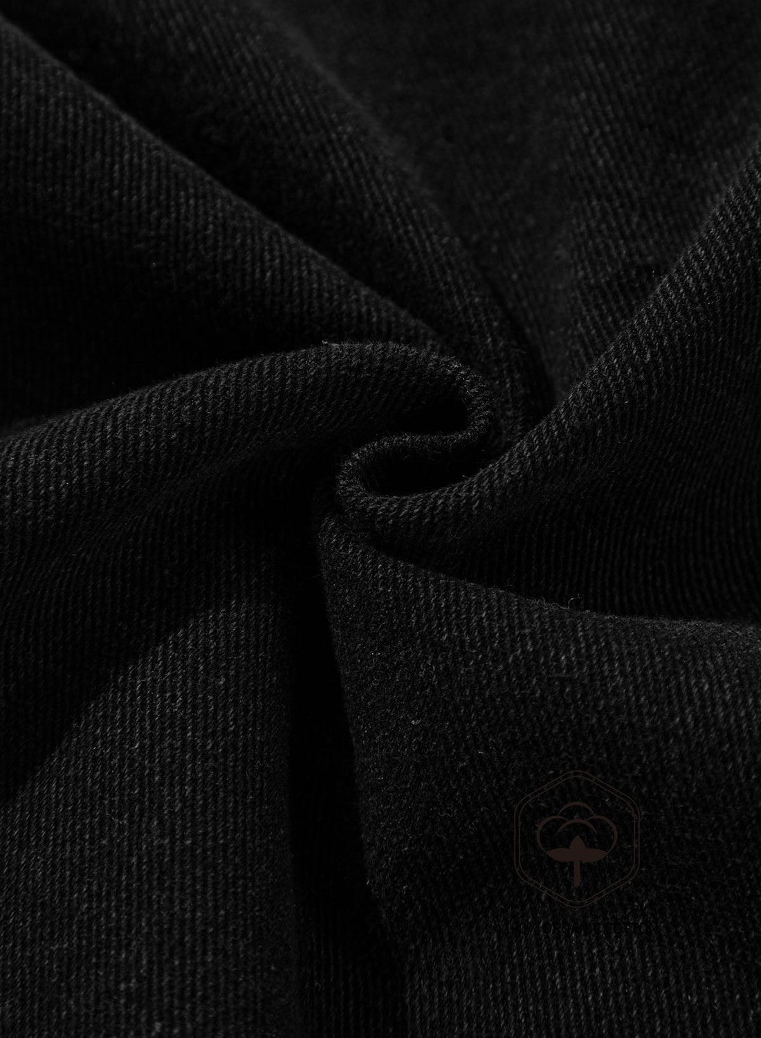 Black Side Pockets Lapel Collar Denim Jacket