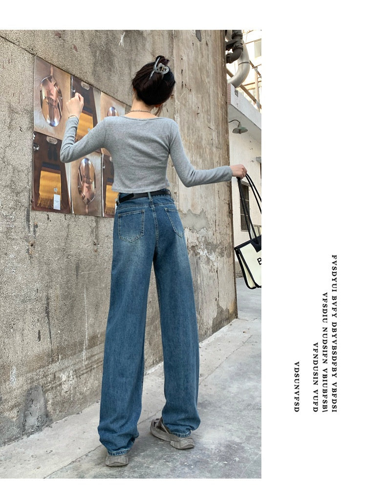 High Quality Popular Retro Straight Jeans For Women
