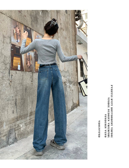 High Quality Popular Retro Straight Jeans For Women