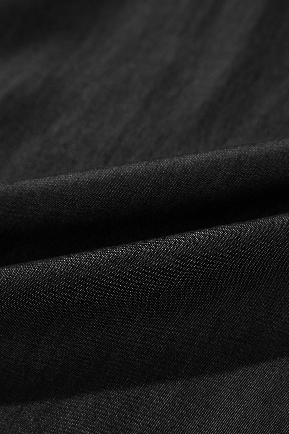 Black Side Pockets Frilled Smocked High Waist Wide Leg Jeans - Viraxa
