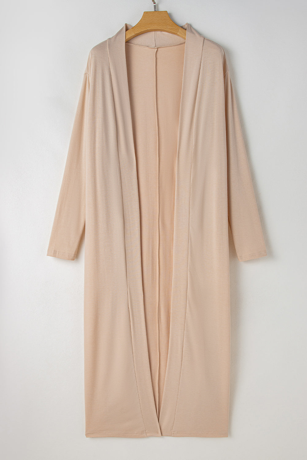 Parchment Split Long Cardigan and Skinny Pants Lounge Set - Viraxa