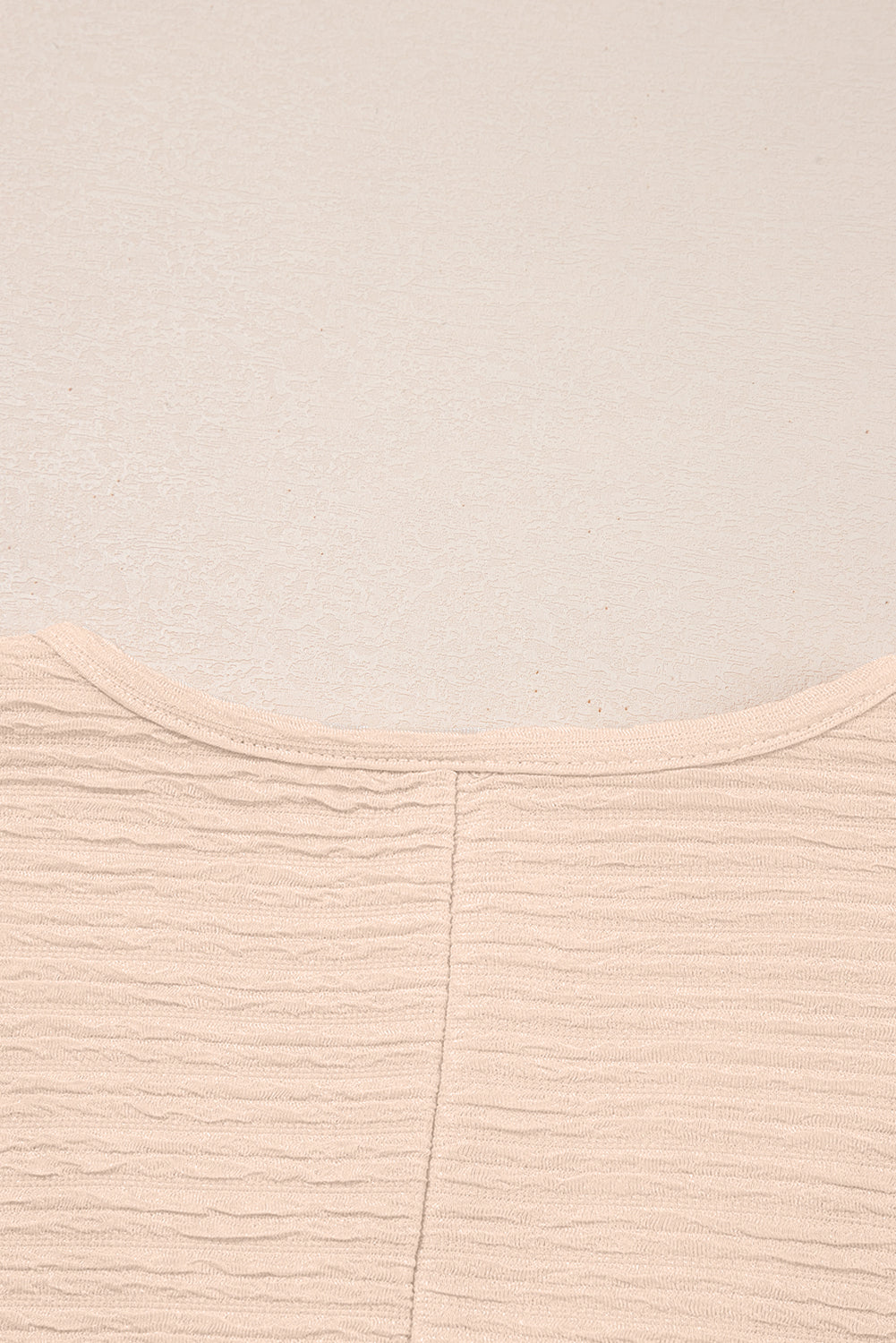 Apricot Textured V Neck T Shirt and Shorts Set - Viraxa