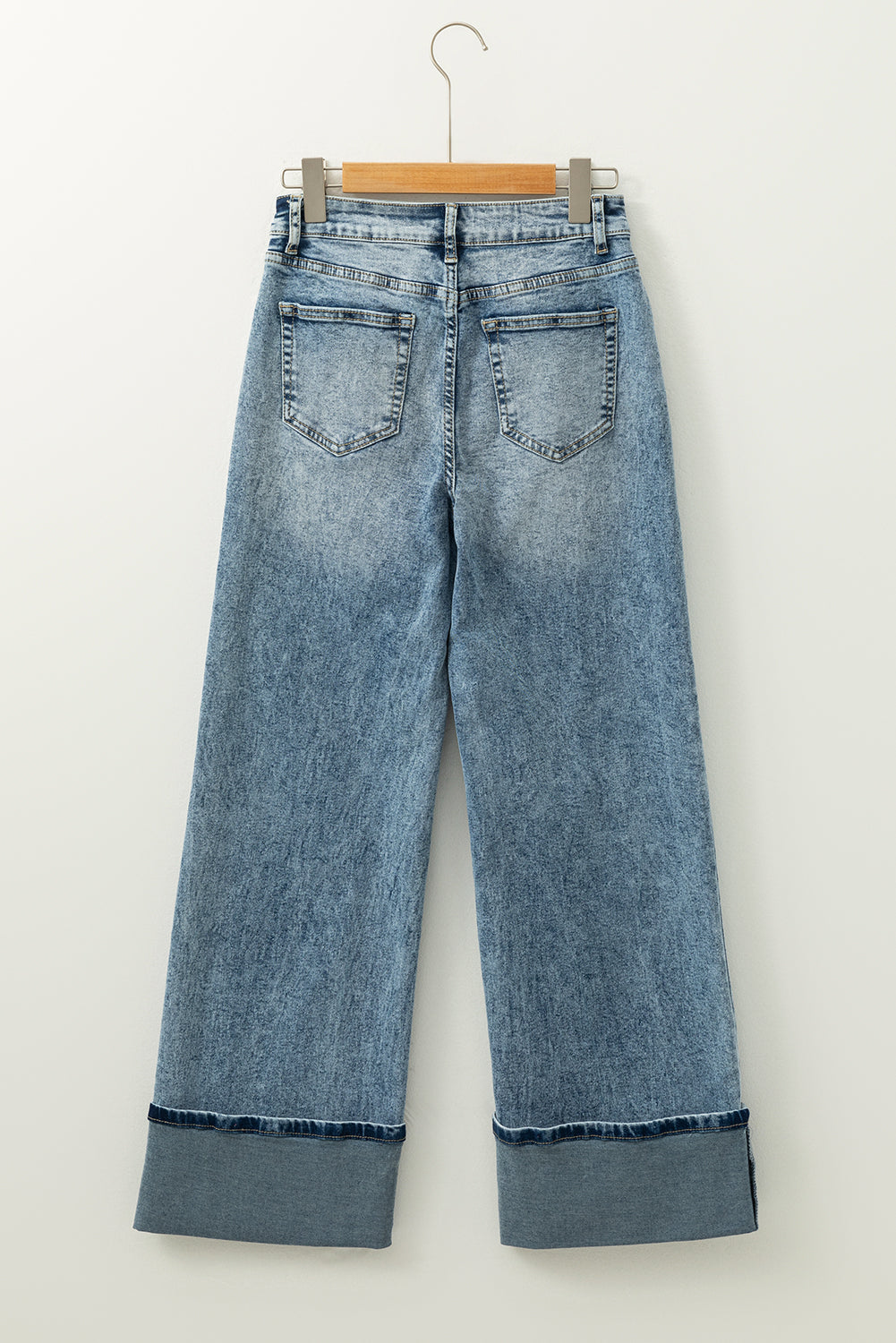 Myosotis High Rise Button Zip Fly Medium Wash Jeans - Viraxa